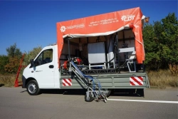 High-Pressure Road Marking Machine "Strela K" on GAZon NEXT (C41R13) Diesel Engine