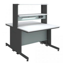 Low Laboratory Table with Overhead Unit 2