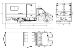 Operational Utility Truck with Gasoline Engine Model 3008EN on GAZelle NEXT Chassis A21R23, A21R33, A22R23, A22R33/T