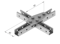 Stainless Steel Plate with 5 Holes SMA 611, 80x165mm, 5.0mm Thickness