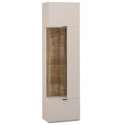SOHO Left Showcase Cabinet FGB-02.DS, 2134mm Height (Beige)