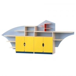 Decorative "Kateryok" Shelf with Open and Closed Shelves