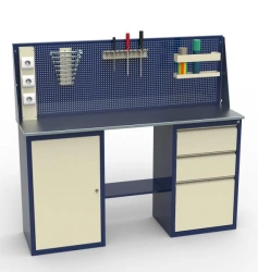 Compact Metal Workbench for Versatile Operations - LV Series Left-Handed