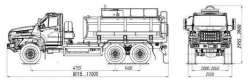 Food Liquid Transport Tank Truck AЦВ 4680M1-20 on Ural 4320 Chassis