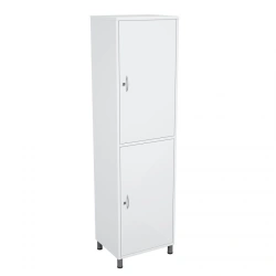 Metal Two-Section Medical Cabinet with Single Door for Medications SHM-1.2.2
