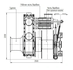 Mooring Winch for Securing Vessels at Anchor and Docking Operations
