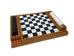 Checkers Game Building Set for 2 People - 9L Container