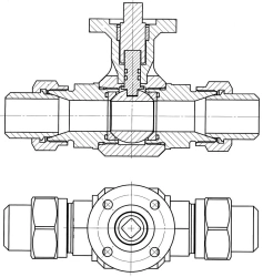Electric Actuator Ball Valve with Coupling KSH DN 10-50 PN 1.6-25 MPa