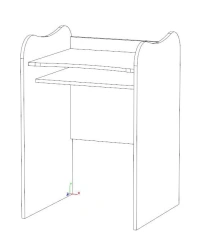 Single Desk for Foreign Language Classroom, Open, No Acoustic Partitions, Model 4 GR