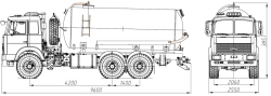 Vacuum Tanker for Waste Management - MB 4680G7-40 on MAZ 6317F5, 6317F9