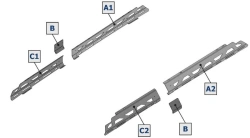 Roof Cargo Carrier Part for TOYOTA LAND CRUISER PRADO 150 / LEXUS GX460 (2010-) with Mounting Kit