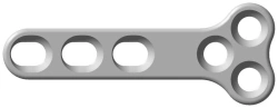 T-Shaped Plate for Triple Osteotomy (6-9 Holes, Length 39-82mm)