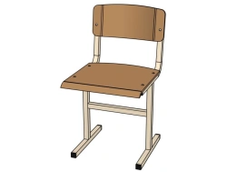 School Chair without Height Adjustment for Grade 6 - Model STU37