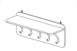 Agat Wall-Mounted Coat Rack 01.07.04