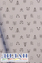 Mixed Knit Fabric (50% Cotton, 50% Polyester) - Smooth Dyed, Printed: Kashkorse