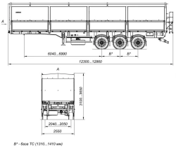 Heavy-Duty Three-Axle Semi-Trailer AM9454-12S with CEYLAN AS-1210-225-ST-OV Axles, 12 Tons Capacity