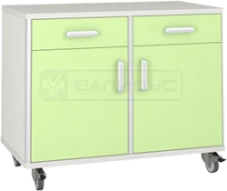Rolling Cabinet TП-9К with Two Doors and Two Drawers
