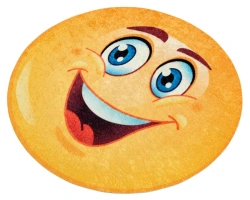 SHAHINTEX SILK PHOTOPRINT Round Mat "Smile Boy" D-61