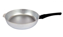 Aluminum Cast Frying Pan 280/65mm (Uncoated) with Detachable Bakelite Handle - Kukmara