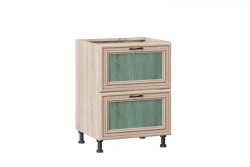 Kitchen Cabinet 600 with 2 Drawers, Light Sonama H (Type 4 LD.270130.000)