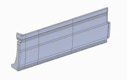 Rear Partition Side Section Podium Trim for LiAZ 529220 (529220-5107379-60)