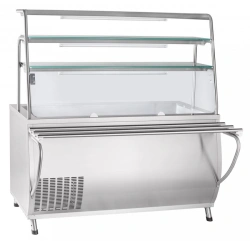 High-Temperature Refrigerated Display Counter with Neutral Cabinet PВВ(Н)-70Т-01-НШ