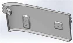 Left Rear Wing S.21Р-10.20.120 for Tram Cars