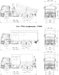 Diesel Dump Truck 57560N, Over 20T, Based on KAMAZ Chassis