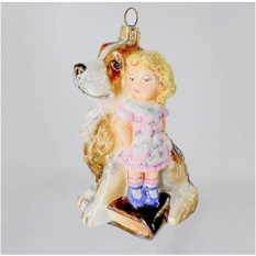 Handcrafted Glass Christmas Ornament "Best Friend
