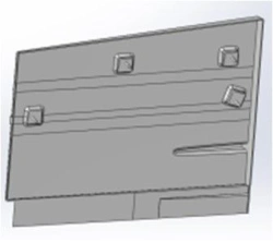 Left Rear Mask Panel S.21Р-10.20.070 for Trams