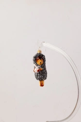 Handcrafted Glass Christmas Ornament "Hedgehog in the Fog