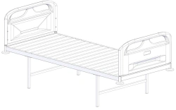 Hospital Bed KF0-01 "MSK" (MSK-4106R) - Steel Slat Frame, Plastic Backrests