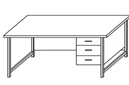 Laboratory Table with Suspended Cabinet SL-3