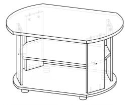 Coffee Table for Magazine Storage ST 1 JR