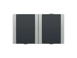 Dual Power Socket for Open Installation with Grounding 16A, 250V, IP44 - Model 2412.1A