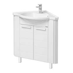 Aquaton Altair 62 Corner Sink Cabinet, White