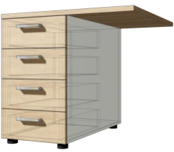 Magna 4-Drawer Office Side Cabinet Model MT 10