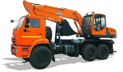 Single Bucket Excavator for Transportation on Wheels E195A