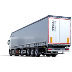 BONUM 928111 Semi-Trailer with 4 Axles and Canopy