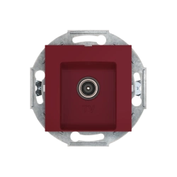 Caduceus Aling Prestige Hidden Antenna Socket TV/FM Single Burgundy, Art. 6012I.3