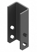 Starting bracket for profile BSUP 7 SU7 STK-200, with overall dimensions 86x58x200 mm, with metal thickness 6,0 mm, stainless st