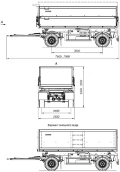Tipper Trailer Dual-Axle 8595-12 with HJD13Y30S18-2050T16-060 Axles, 12 Ton Capacity