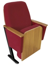 Soft Auditorium Chair with Metal Frame and Upholstered Seat Leonard M