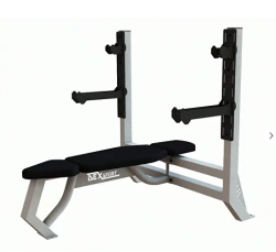 Flat Bench Press with Safety Supports