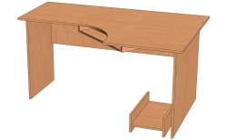 Corner Computer Desk with G-Shaped Top, Model SKU
