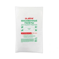 600-Pack LDPE Packaging Bags 18(10+2x4)x27cm, Laima, 608530
