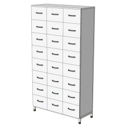 Wooden File Cabinet 800x300x2000 mm Model Sh-8