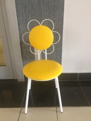 Children's Chair with Metal Frame, Soft Seat and Backrest