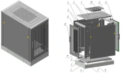 19" Floor-Mounted Telecommunications Cabinet 18U - SHP-P-18U-600x950x1000-PP