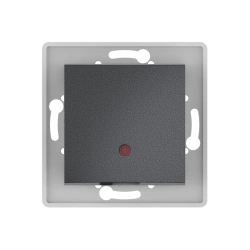 CADUCEUS ALING PRESTIGE Single-Pole Switch with Indicator 10A 250V, Graphite, Model 6027.2